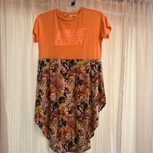 Billie Eilish Orange and Floral Dress